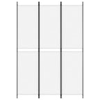 3-Panel Room Divider White 150x220 cm Fabric