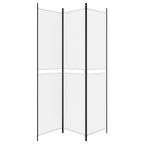 3-Panel Room Divider White 150x220 cm Fabric