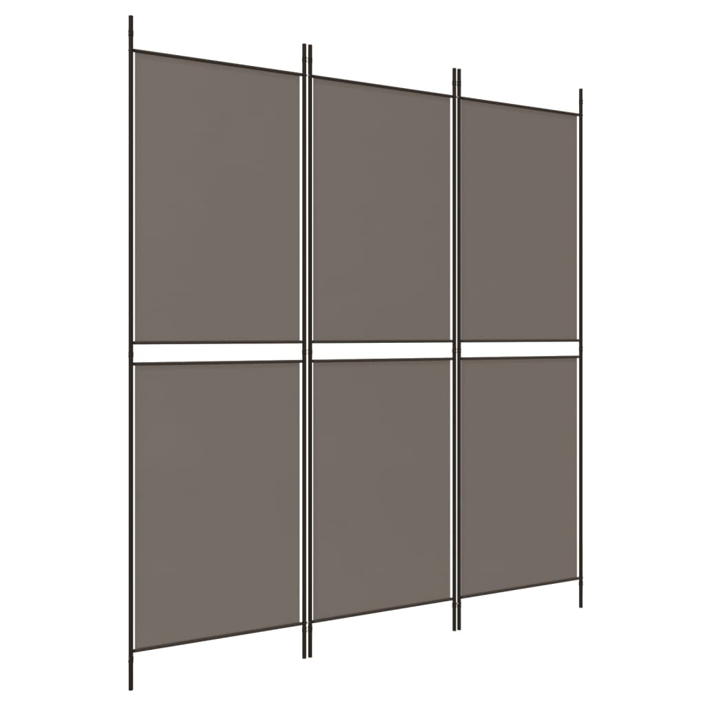 3-Panel Room Divider Anthracite 150x220 cm Fabric
