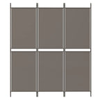 3-Panel Room Divider Anthracite 150x220 cm Fabric