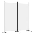 2-Panel Room Divider White 175x180 cm Fabric