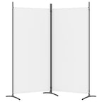 2-Panel Room Divider White 175x180 cm Fabric
