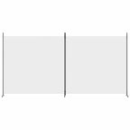 2-Panel Room Divider White 348x180 cm Fabric