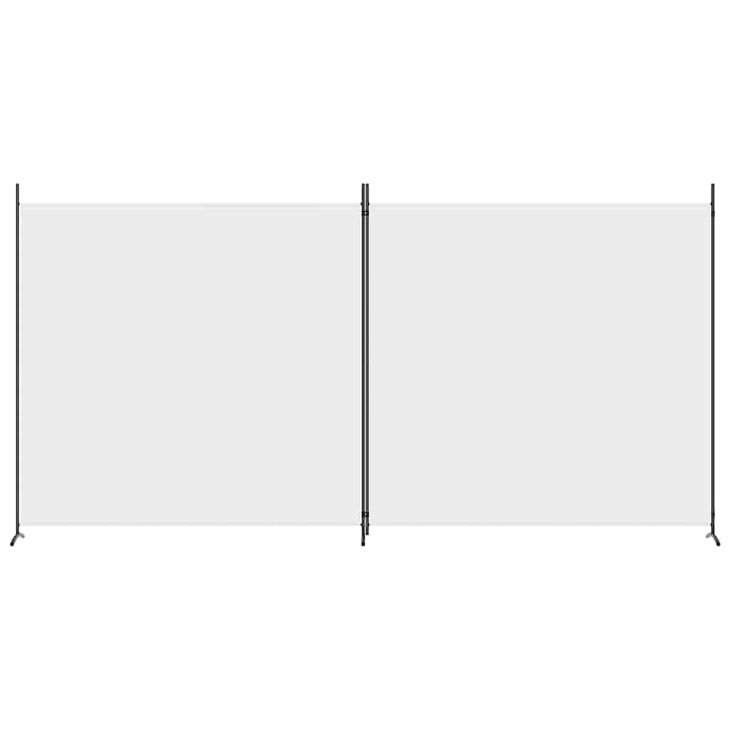 2-Panel Room Divider White 348x180 cm Fabric