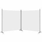 2-Panel Room Divider White 348x180 cm Fabric