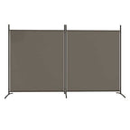 2-Panel Room Divider Anthracite 348x180 cm Fabric