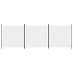 3-Panel Room Divider White 525x180 cm Fabric