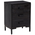 Bedside Cabinet Black 36x30x54 cm Solid Pinewood