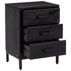 Bedside Cabinet Black 36x30x54 cm Solid Pinewood