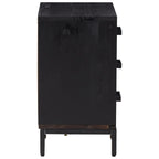 Bedside Cabinet Black 36x30x54 cm Solid Pinewood