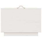 Storage Boxes with Lids 3 pcs White Solid Wood Pine