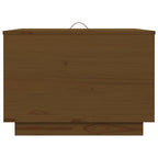 Storage Boxes with Lids 3 pcs Honey Brown Solid Wood Pine