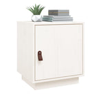 Bedside Cabinet White 40x34x45 cm Solid Wood Pine