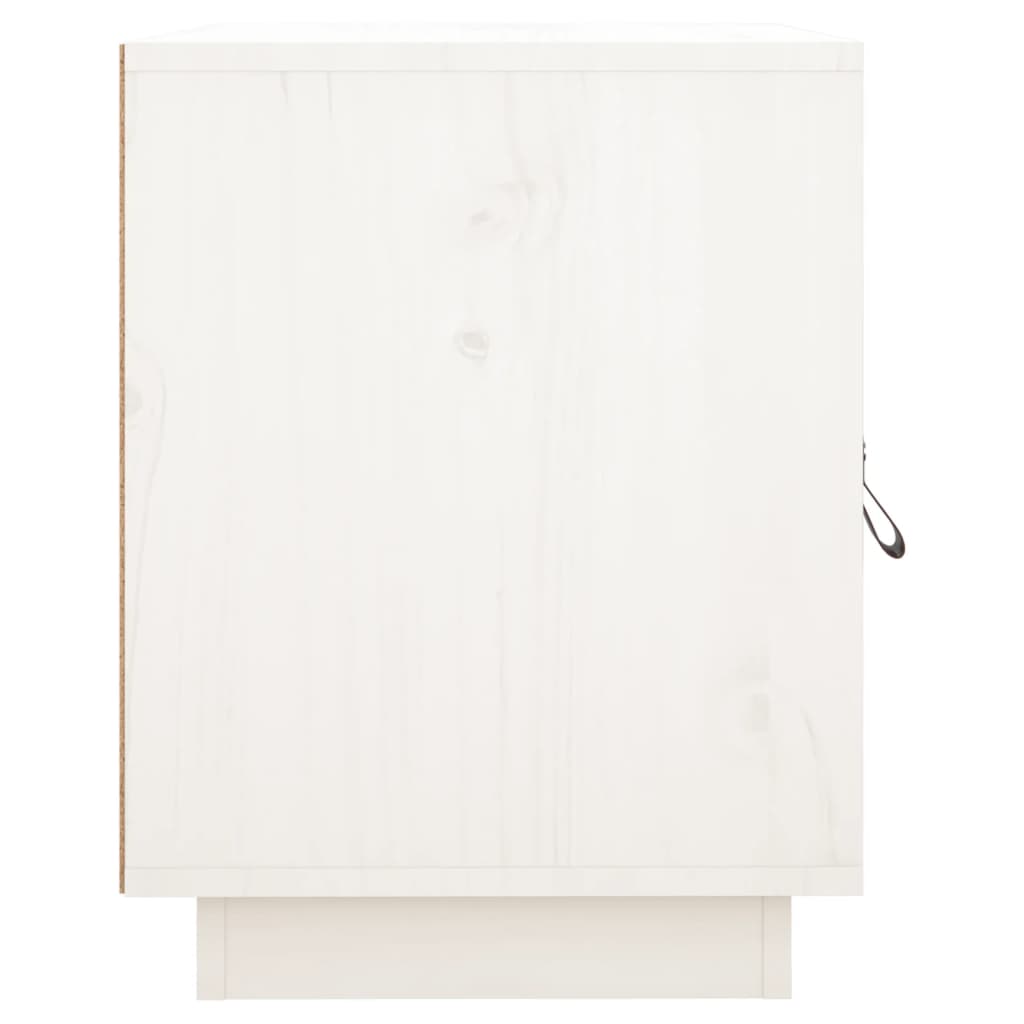 Bedside Cabinet White 40x34x45 cm Solid Wood Pine