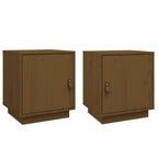 Bedside Cabinets 2 pcs Honey Brown 40x34x45 cm Solid Wood Pine