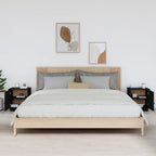 Bedside Cabinets 2 pcs Black 40x34x45 cm Solid Wood Pine