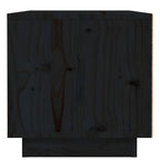 Bedside Cabinet Black 40x34x35 cm Solid Wood Pine