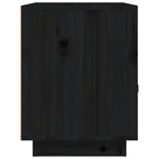 Bedside Cabinet Black 40x34x45 cm Solid Wood Pine