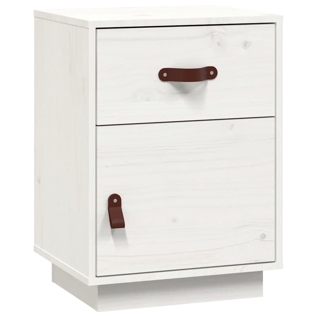 Bedside Cabinets 2 pcs White 40x34x55 cm Solid Wood Pine