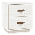 Bedside Cabinet White 40x34x45 cm Solid Wood Pine