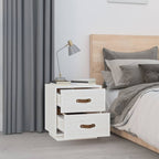 Bedside Cabinet White 40x34x45 cm Solid Wood Pine