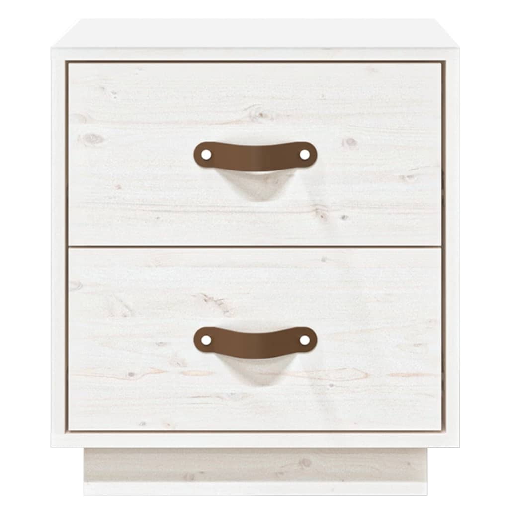 Bedside Cabinet White 40x34x45 cm Solid Wood Pine