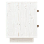 Bedside Cabinet White 40x34x45 cm Solid Wood Pine