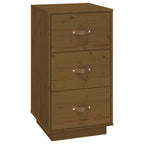 Bedside Cabinet Honey Brown 40x40x75 cm Solid Wood Pine