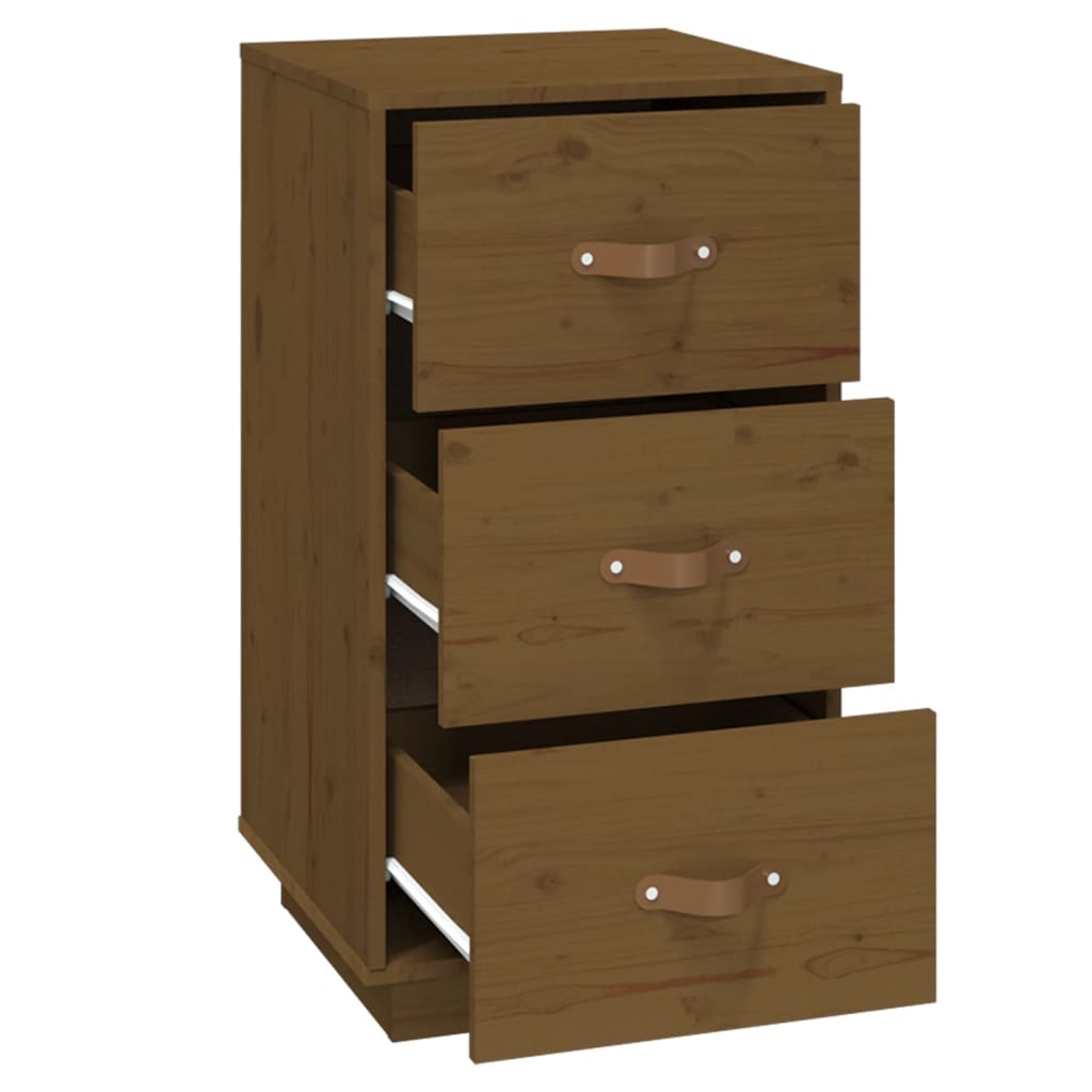 Bedside Cabinet Honey Brown 40x40x75 cm Solid Wood Pine