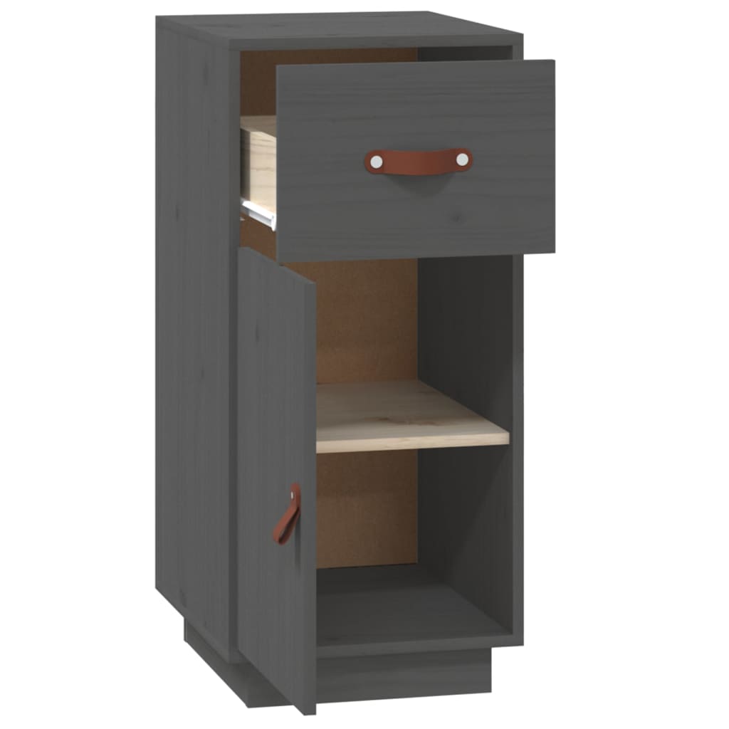 Sideboard Grey 34x40x75 cm Solid Wood Pine