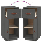 Sideboard Grey 34x40x75 cm Solid Wood Pine