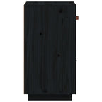 Sideboard Black 34x40x75 cm Solid Wood Pine