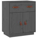 Sideboard Grey 65.5x40x75 cm Solid Wood Pine