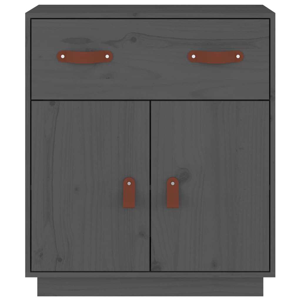 Sideboard Grey 65.5x40x75 cm Solid Wood Pine