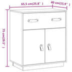 Sideboard Grey 65.5x40x75 cm Solid Wood Pine