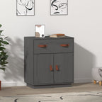 Sideboard Grey 65.5x40x75 cm Solid Wood Pine