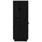 Highboard Black 67x40x108.5 cm Solid Wood Pine
