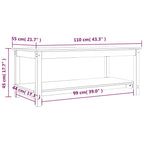 Coffee Table 110x55x45 cm Solid Wood Pine