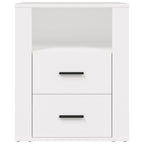 Bedside Cabinet White 50x36x60 cm Engineered Wood