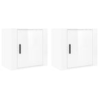 Wall-mounted Bedside Cabinets 2 pcs High Gloss White 50x30x47cm