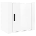 Wall-mounted Bedside Cabinets 2 pcs High Gloss White 50x30x47cm