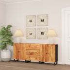 3 Piece Sideboards Solid Wood Acacia