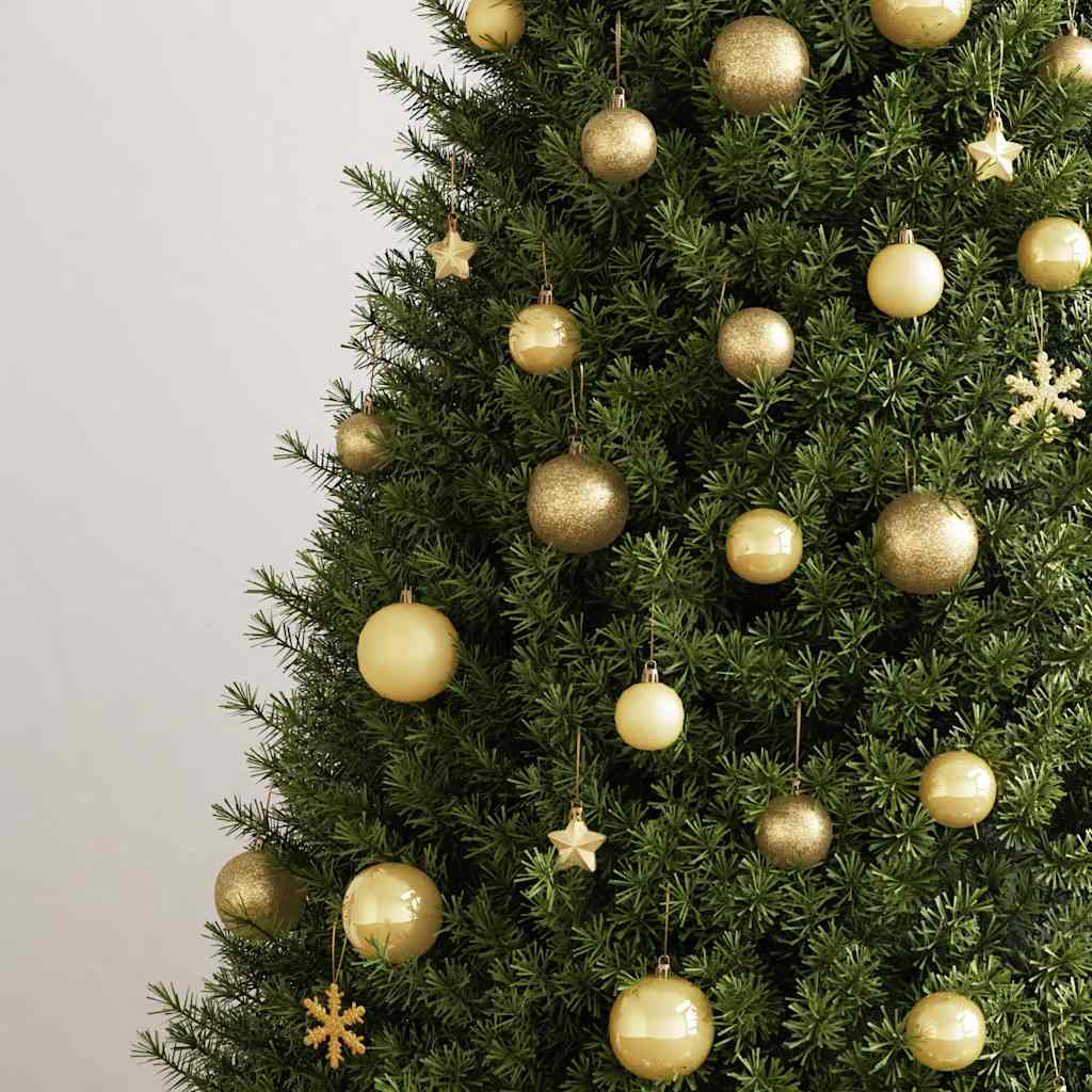 111 Piece Christmas Bauble Set Gold Polystyrene