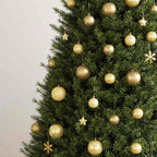 111 Piece Christmas Bauble Set Gold Polystyrene