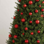 111 Piece Christmas Bauble Set Red Polystyrene