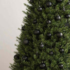 111 Piece Christmas Bauble Set Black Polystyrene