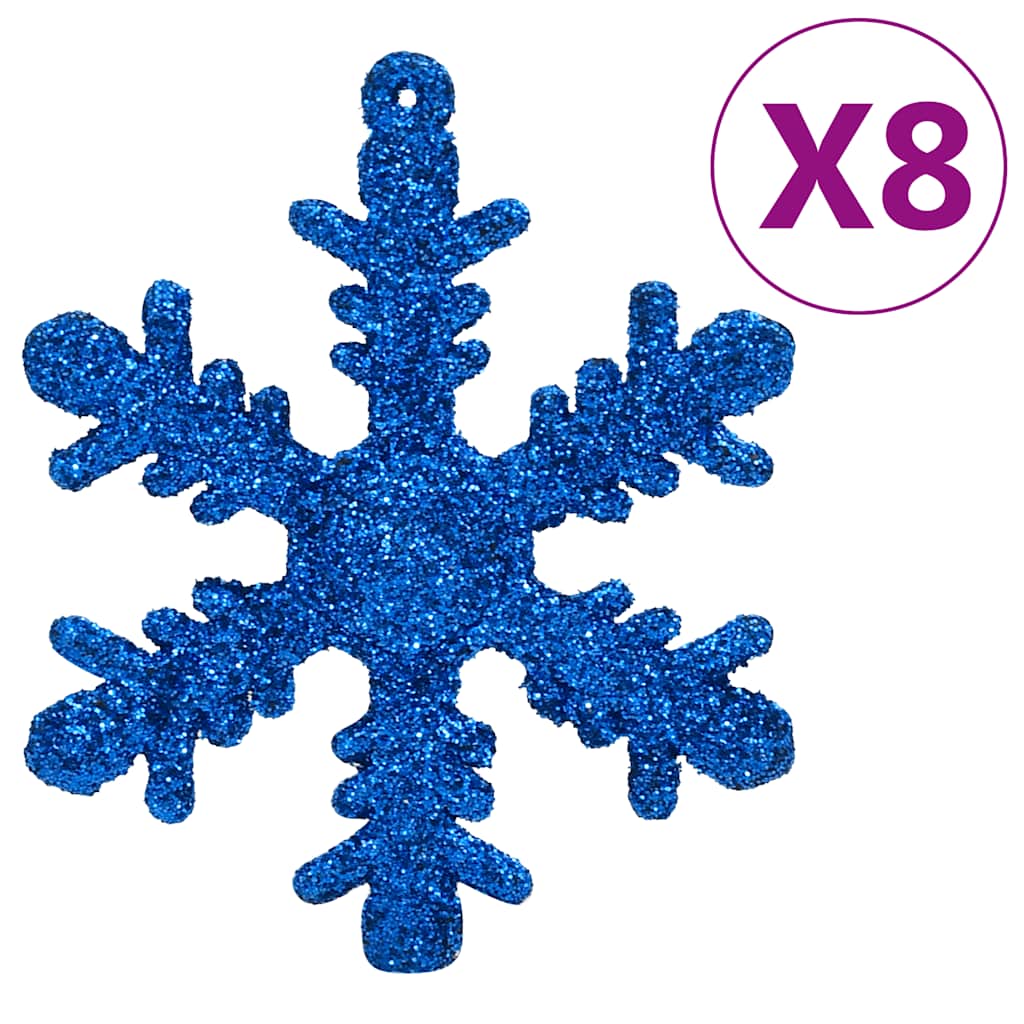 111 Piece Christmas Bauble Set Blue Polystyrene