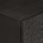 Side Cabinet Black 60x33x75 cm Solid Wood Mango