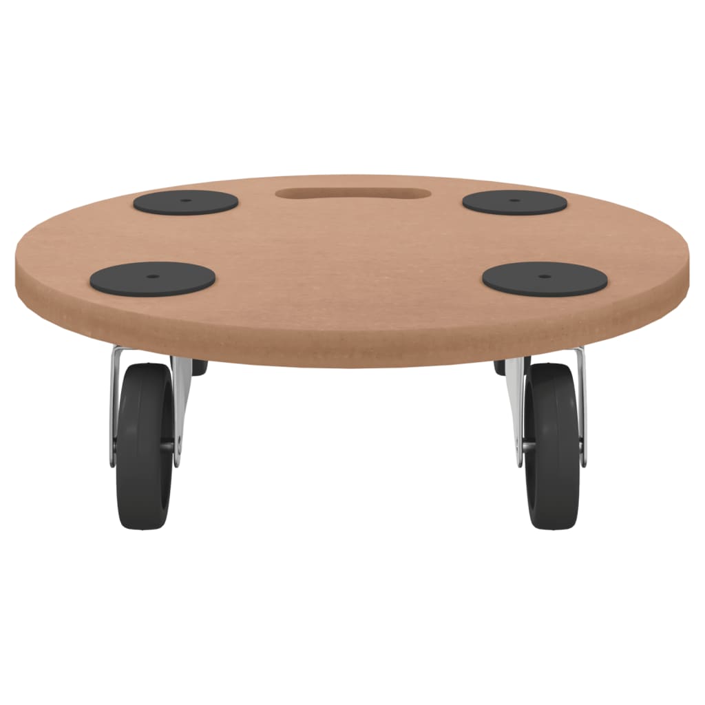 Dolly Trolleys 6 Pcs Round Engineered Wood