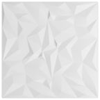 Wall Panels 24 pcs White 50x50 cm XPS 6 m² Amethyst